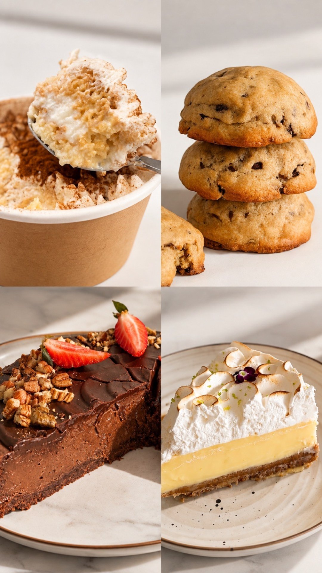 Postres en porciones